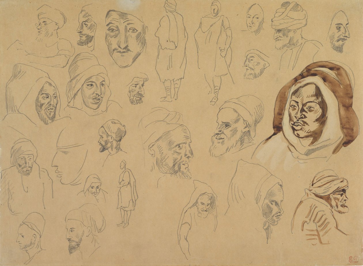 Arap Başları ve Figürleri Çalışmaları, 1832