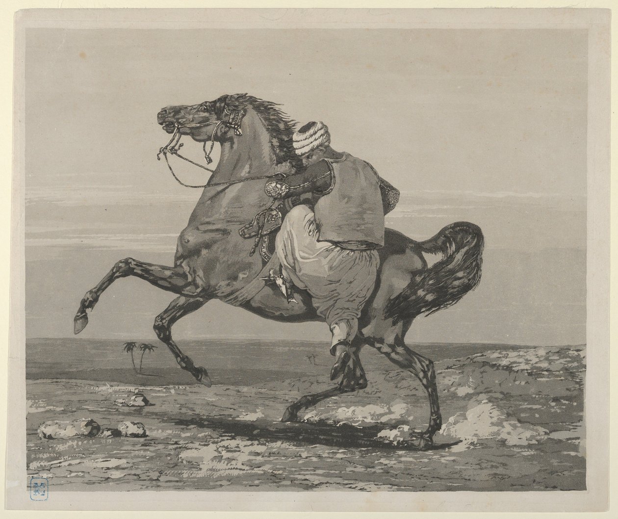 Atına Binen Türk, 1824., 1824. by Eugène Delacroix