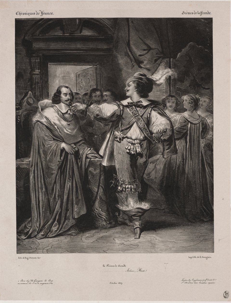 Fransa Günlükleri: Fronde Sahnesi - Condé Prensi by Eugène François Marie Joseph Devéria