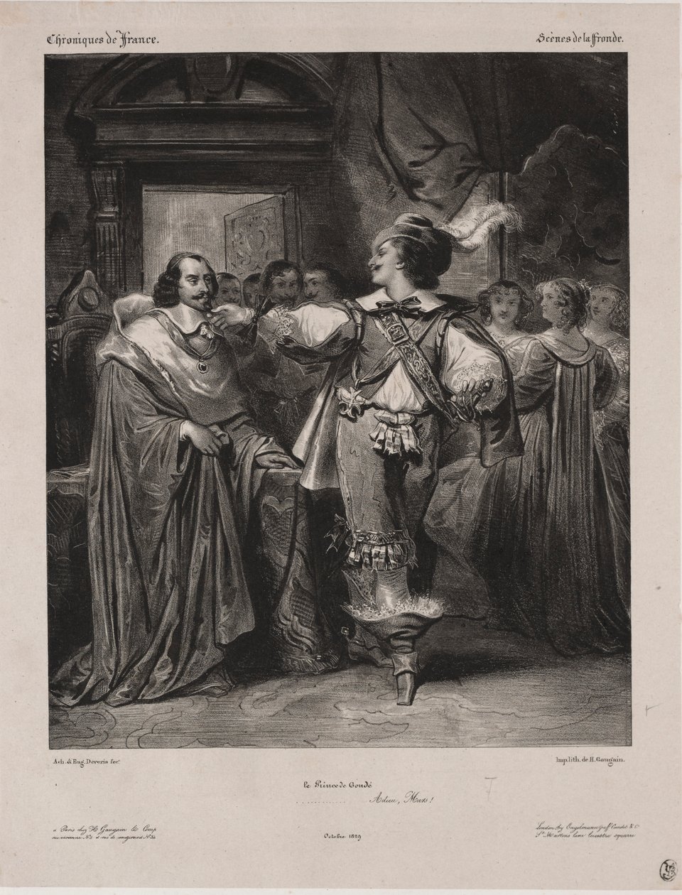 Fransa Günlükleri: Fronde Sahnesi - Condé Prensi, 1829. by Eugène François Marie Joseph Devéria