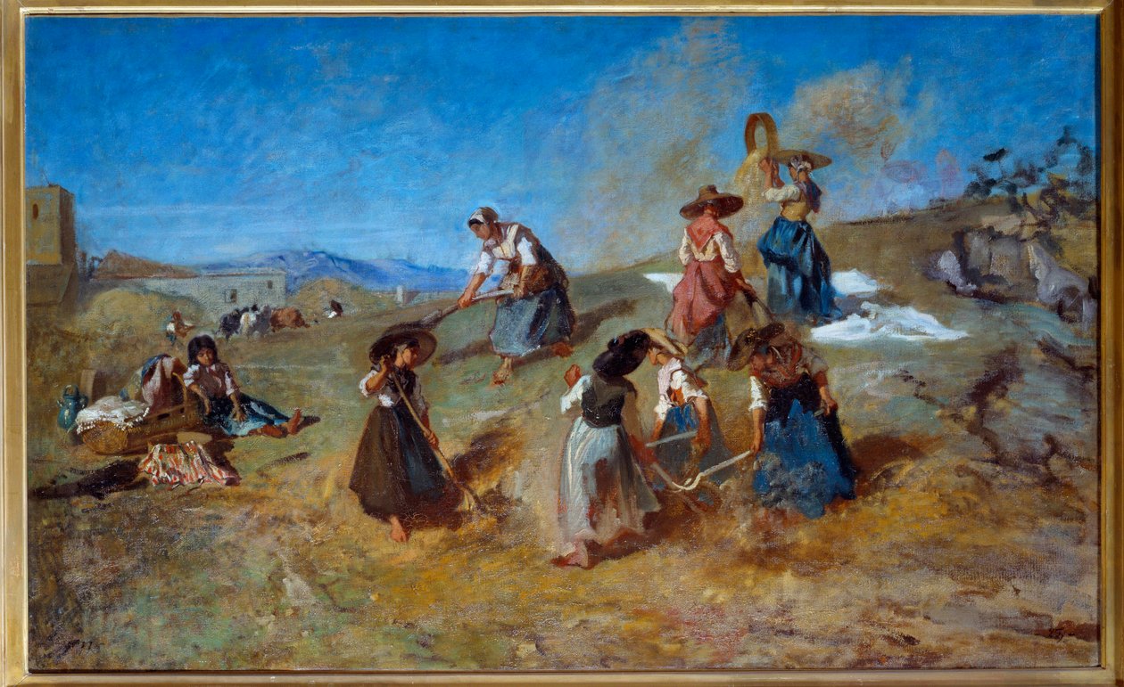 Hasat Tablosu Eugene Fromentin (1820-1876) 1875 Güneş. 0,78x1,2 m Rouen, Güzel Sanatlar Müzesi by Eugène Fromentin