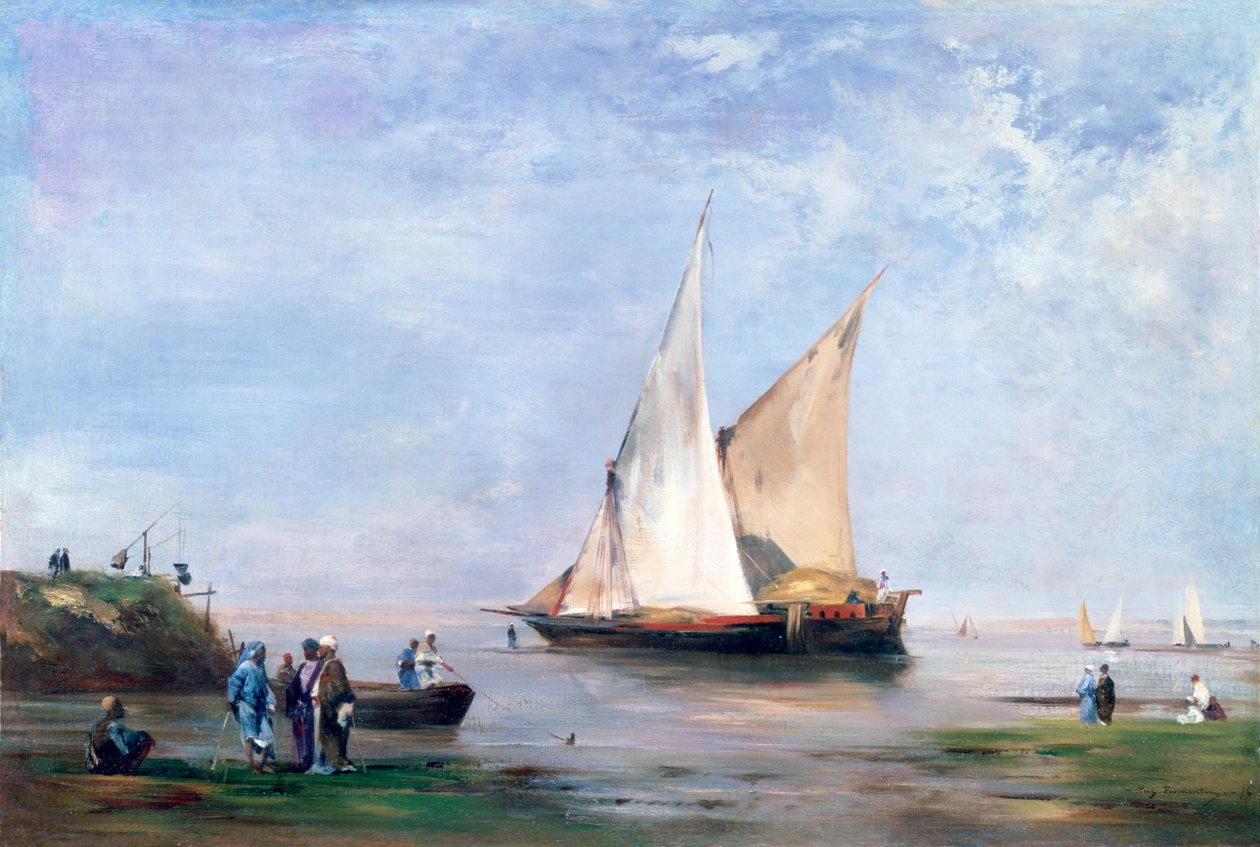 Nil Kıyıları, 1874 by Eugène Fromentin