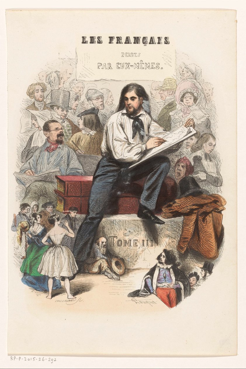 Eskiz sanatçısı Başlık sayfası: Les Français peints par eux-mêmes, 1841 by Eugène Guillaumot