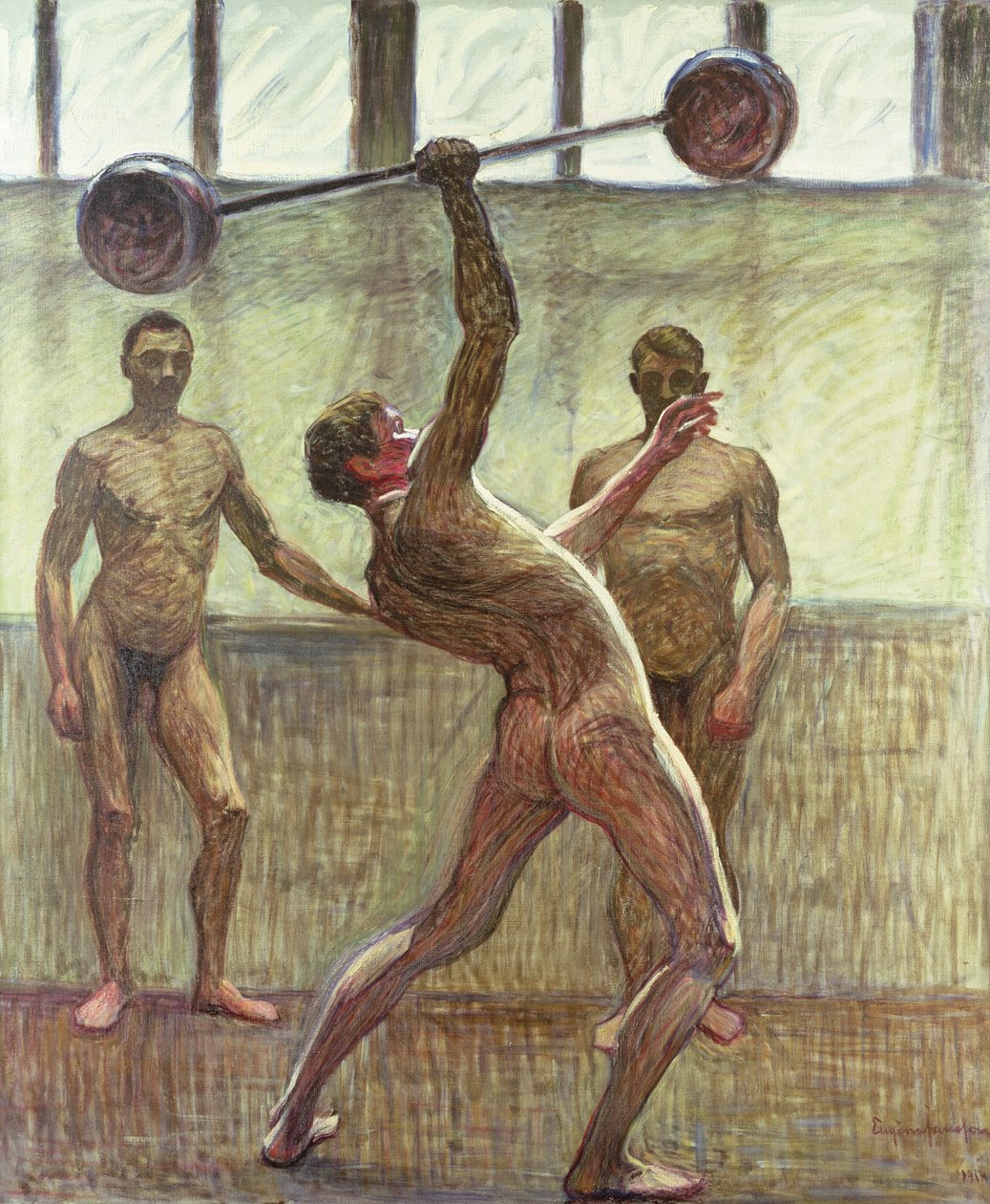 Tek Kolla Ağırlık Kaldırma 2 Numara, 1914 by Eugène Jansson