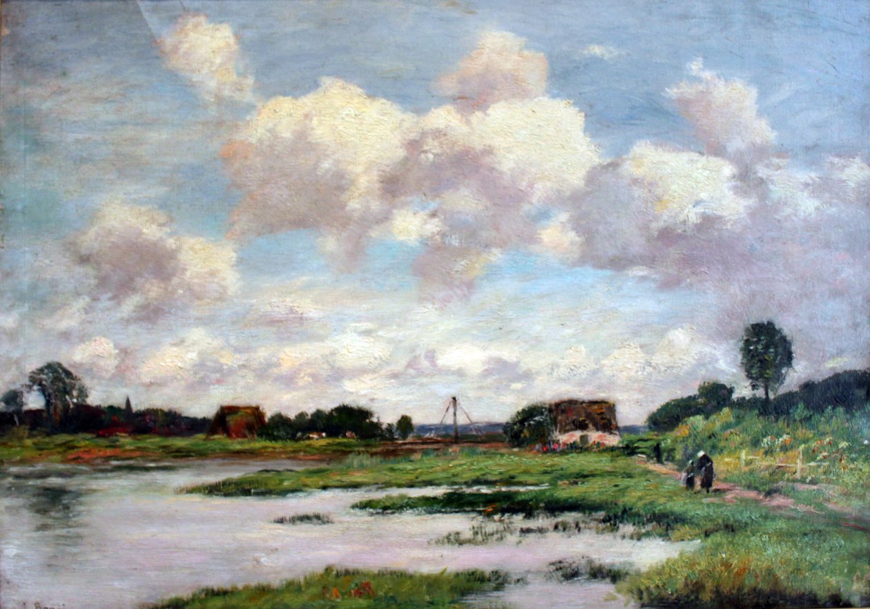 Norman Manzarası (Yüksek gökyüzü ile manzara) by Eugene Louis Boudin