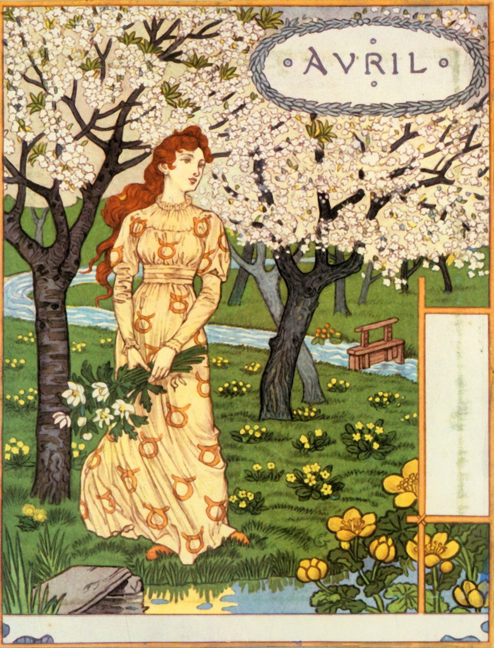 Avril, 1896. by Eugene Grasset
