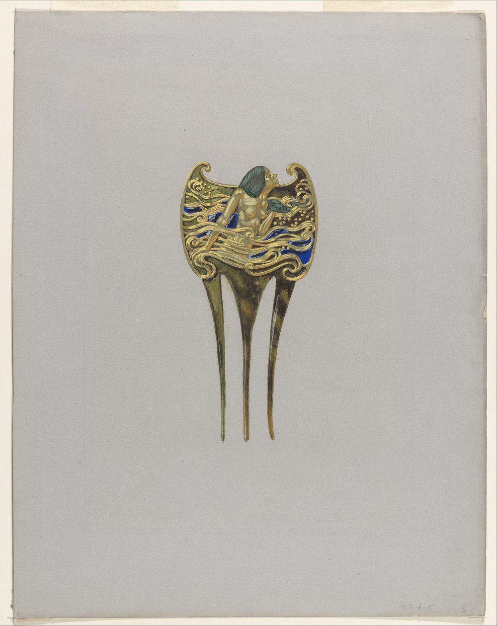 Peri Tarağı için Tasarım by Eugene Grasset