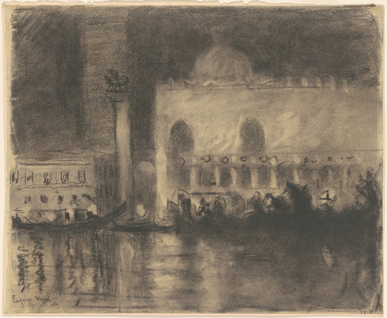 Venedik Hafızası: Palazzo Ducale ve Piazzetta by Eugène Vail