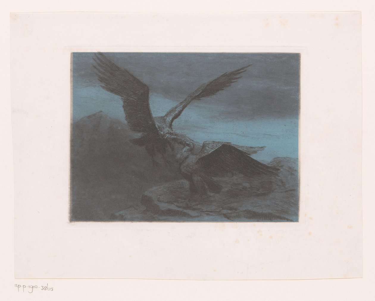 Bir dağda iki kartal by Eugène Van Hove