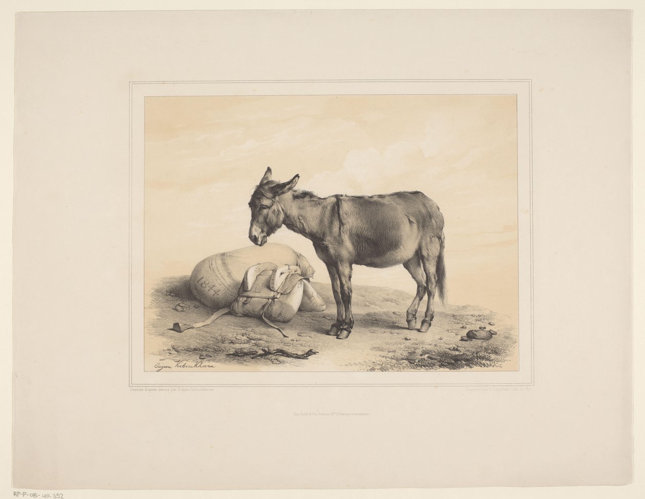 Rustende pakezel Diverse dieren (dizi başlığı) Animal Studies (dizi başlığı) by Eugène Verboeckhoven
