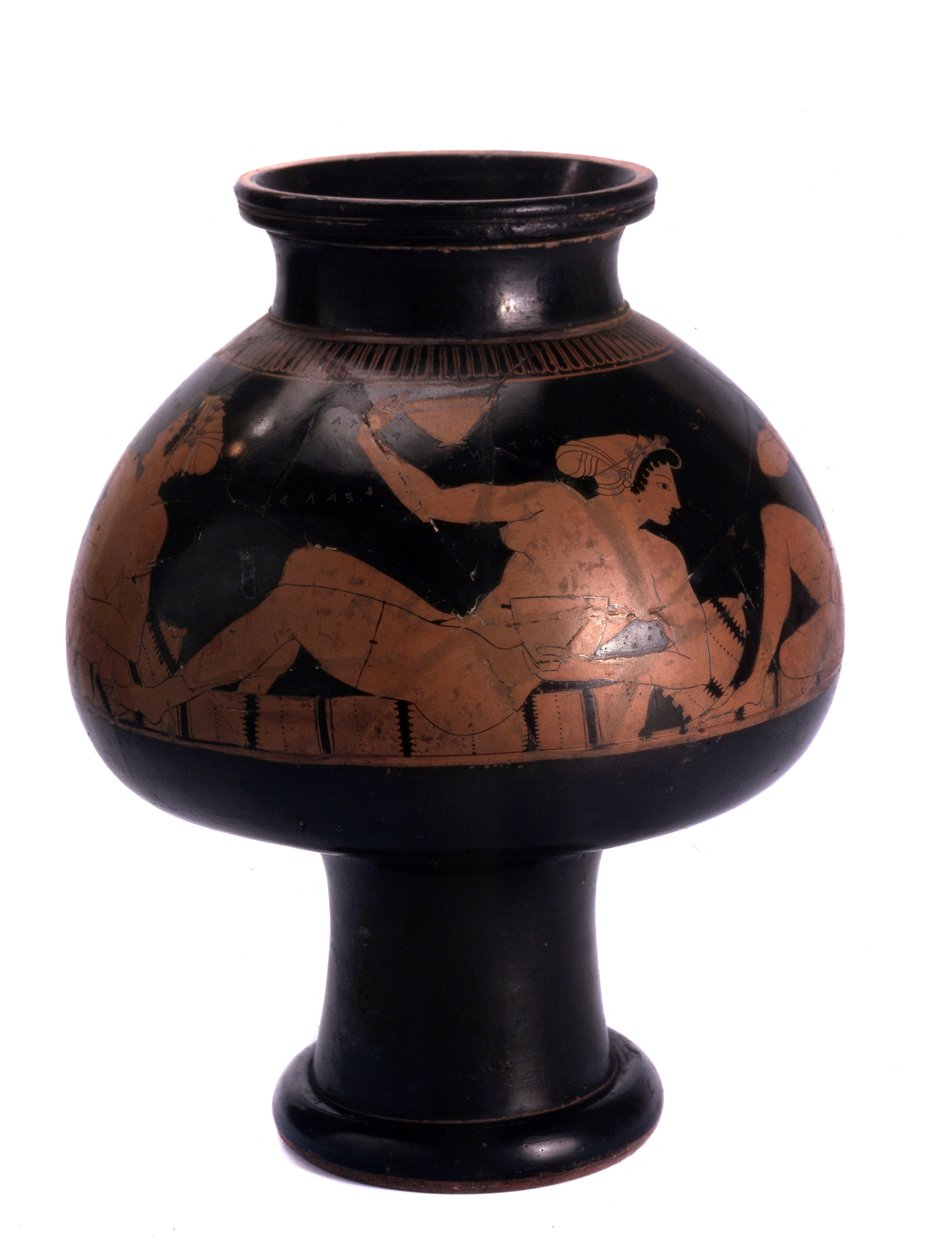 Sempozyum Sahneli Attic Kırmızı Figür Vazo, MÖ 505-500 SERAMİK by Euphronios