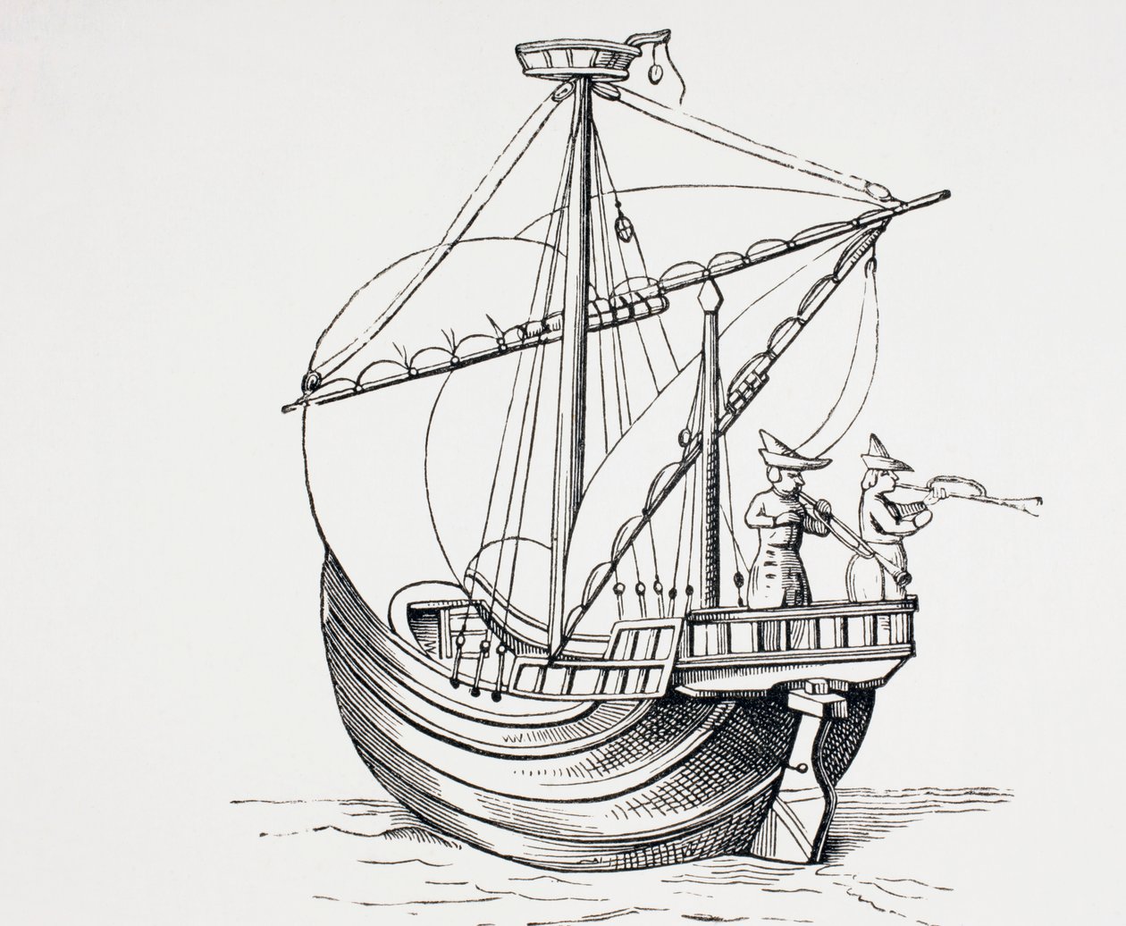 Fifteenth Century Sailing Ship, c.1880  by European School