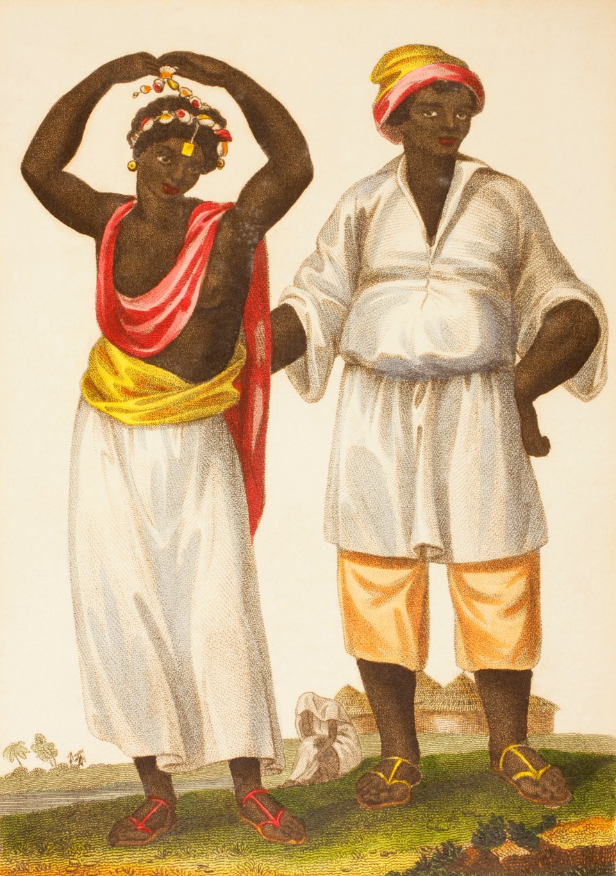 Mandinka çift Batı Afrika by European School