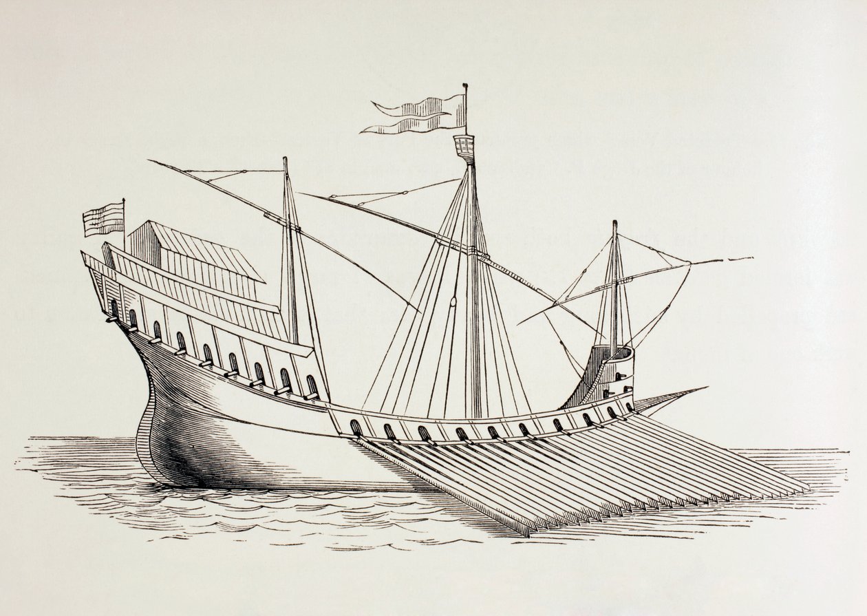 Onaltıncı Yüzyıl Kadırgası, c.1880 by European School