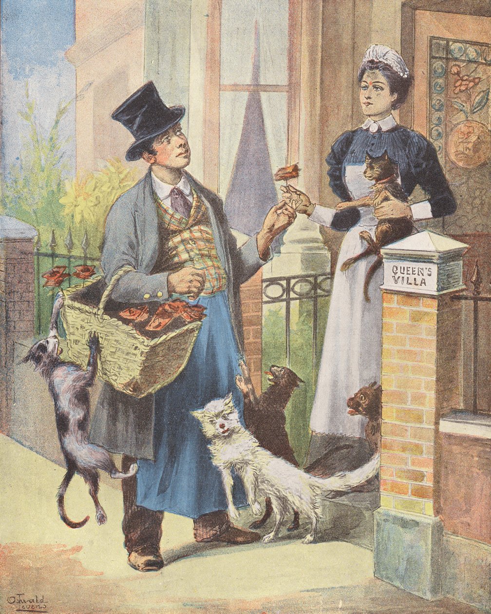 Kedi Etçisi, Londra (renkli taş baskı) by European School