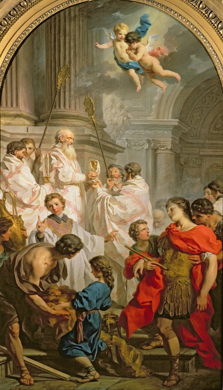 Aziz Basil Kütlesi by Eustache Le Sueur