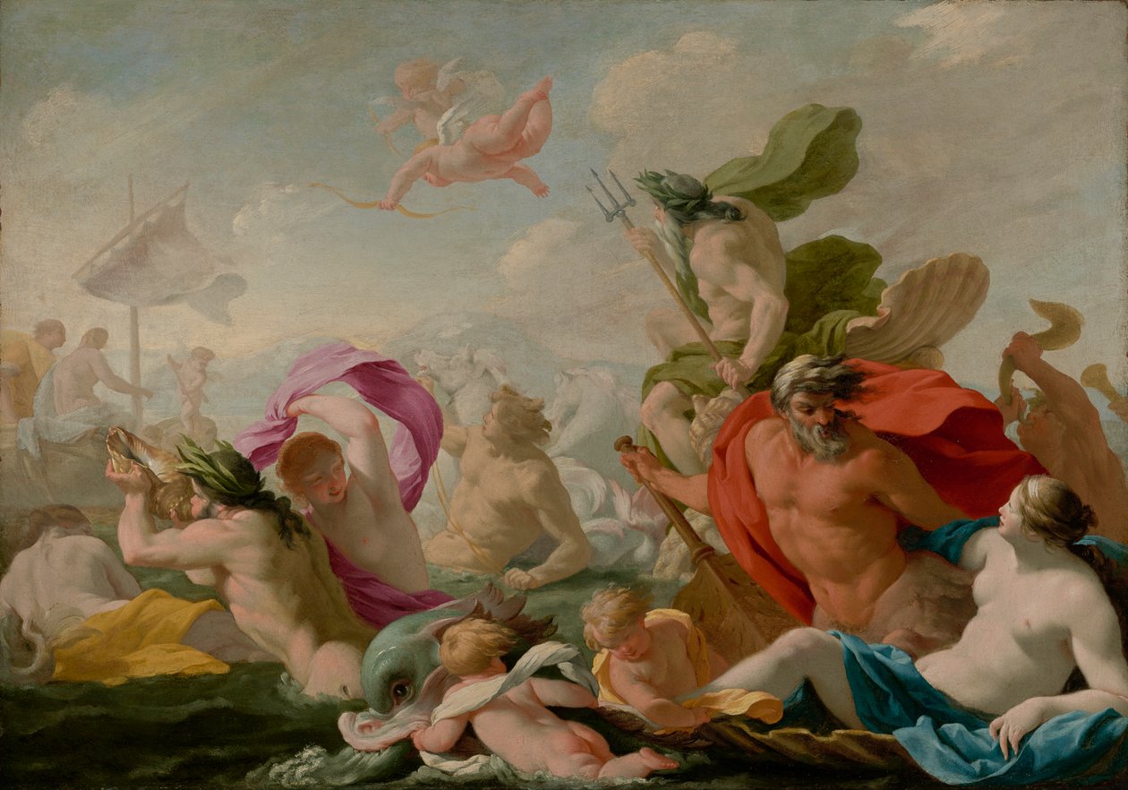 Deniz Tanrıları Sevgiye Saygı Gösterir, c.1636-8 by Eustache Le Sueur