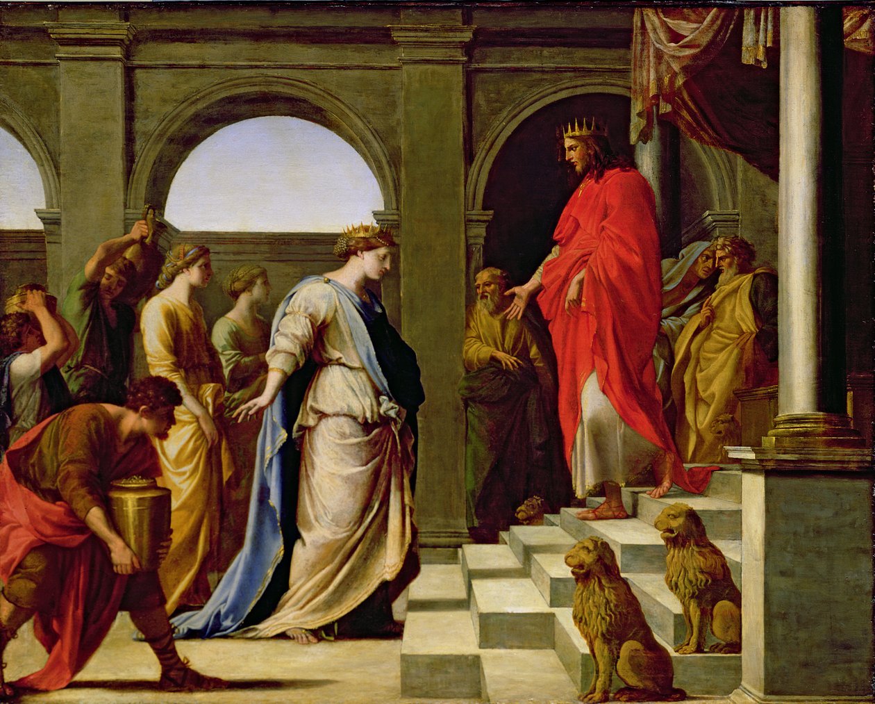 Süleyman ve Saba Kraliçesi, 1650 by Eustache Le Sueur