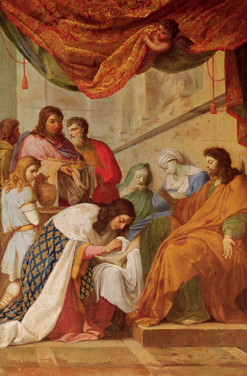 Louis Hastaları İyileştiriyor by Eustache Le Sueur