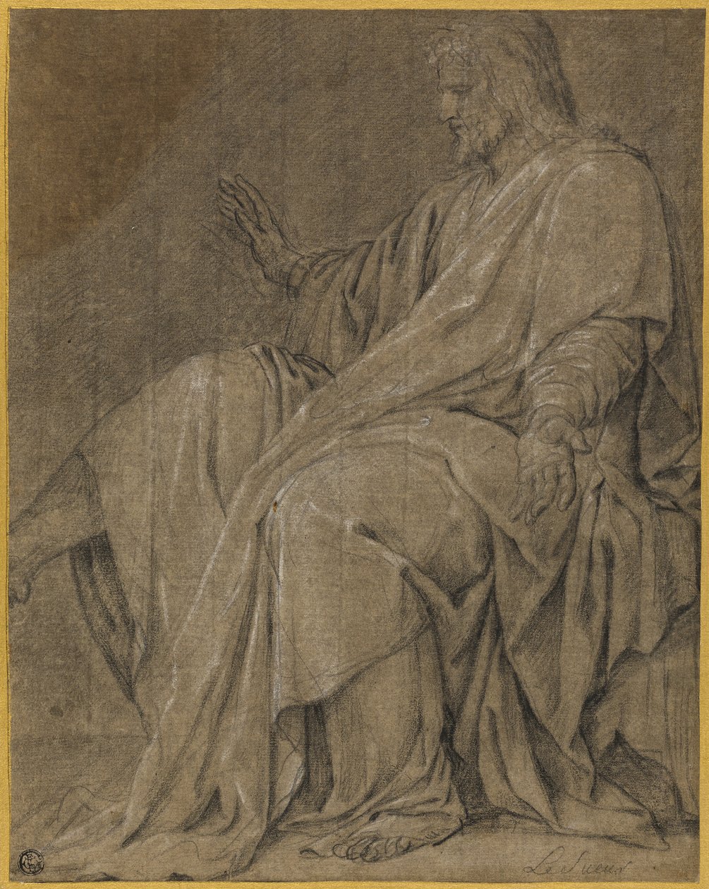Hastaları İyileştiren Saint Louis Çalışması by Eustache Le Sueur