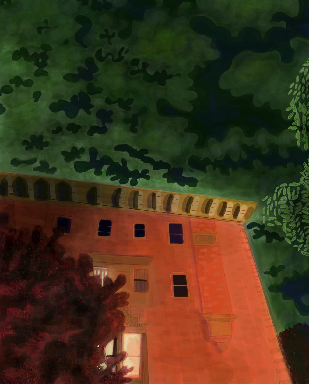 İlk Işık, 7. Cadde ve Prospect Park West (dijital sanat) by Evan Sklar