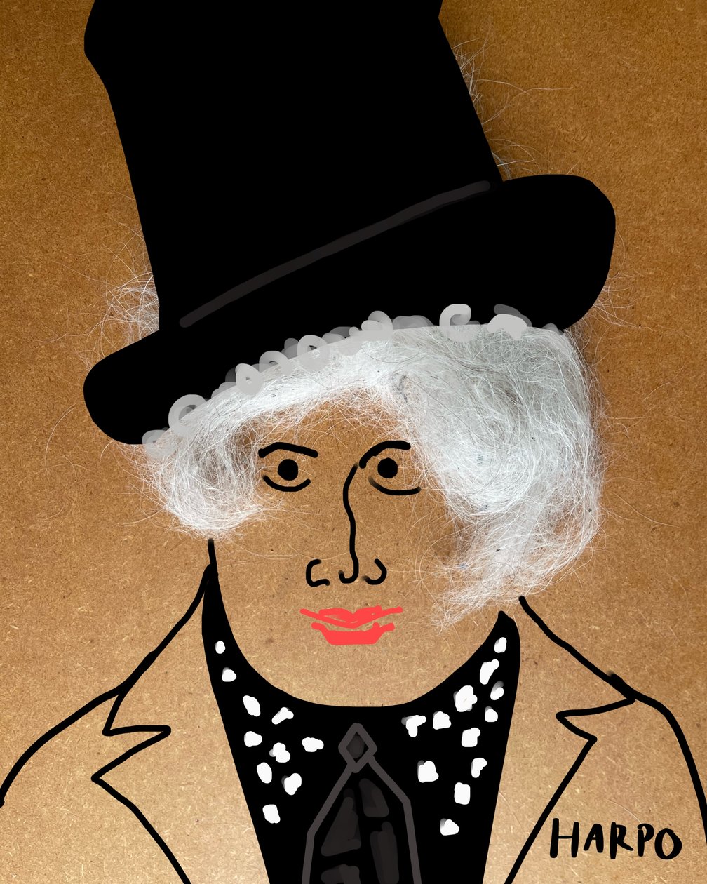 Harpo Marx (kolaj çizim) by Evan Sklar