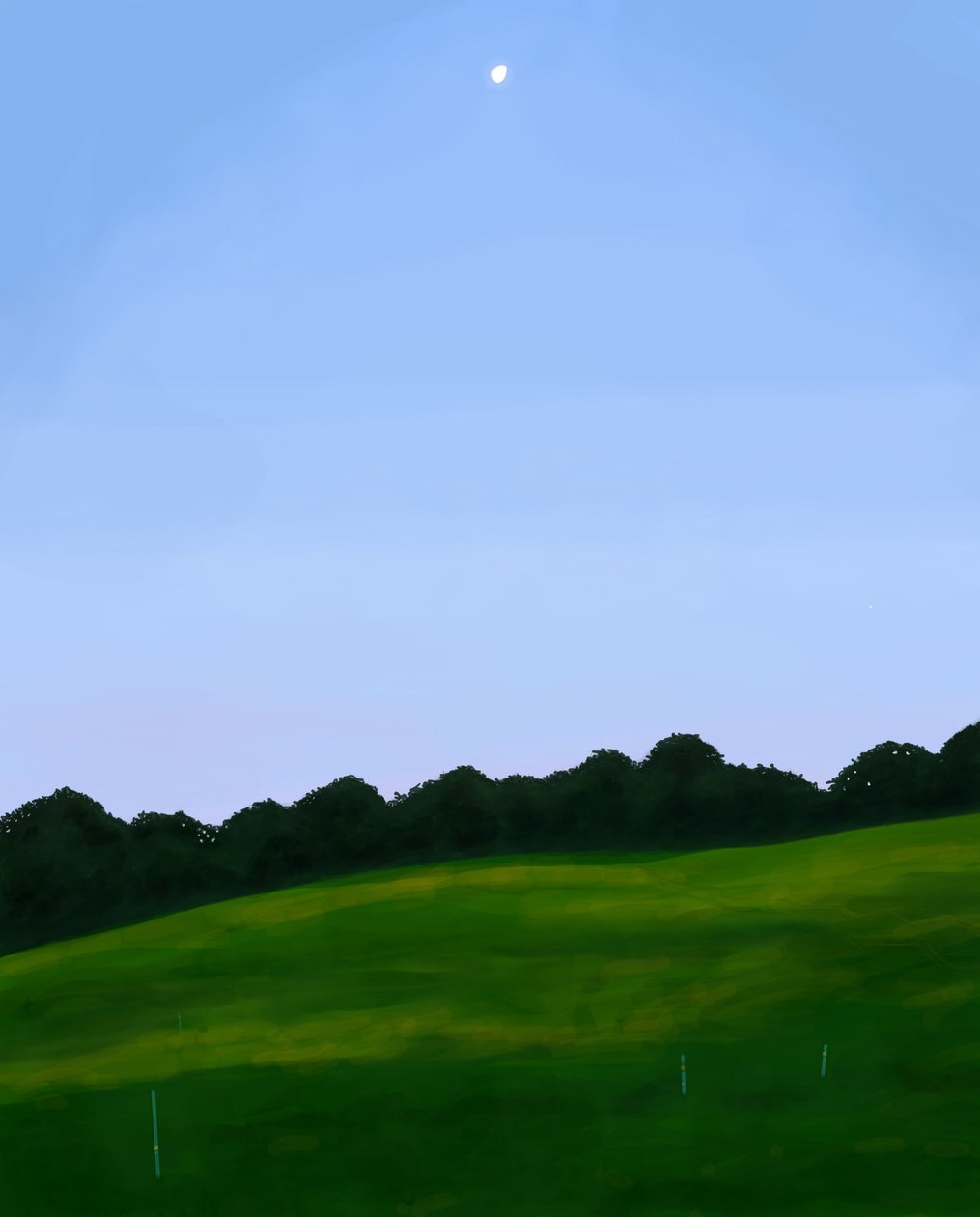 Vermont Field, Dawn (dijital sanat) by Evan Sklar