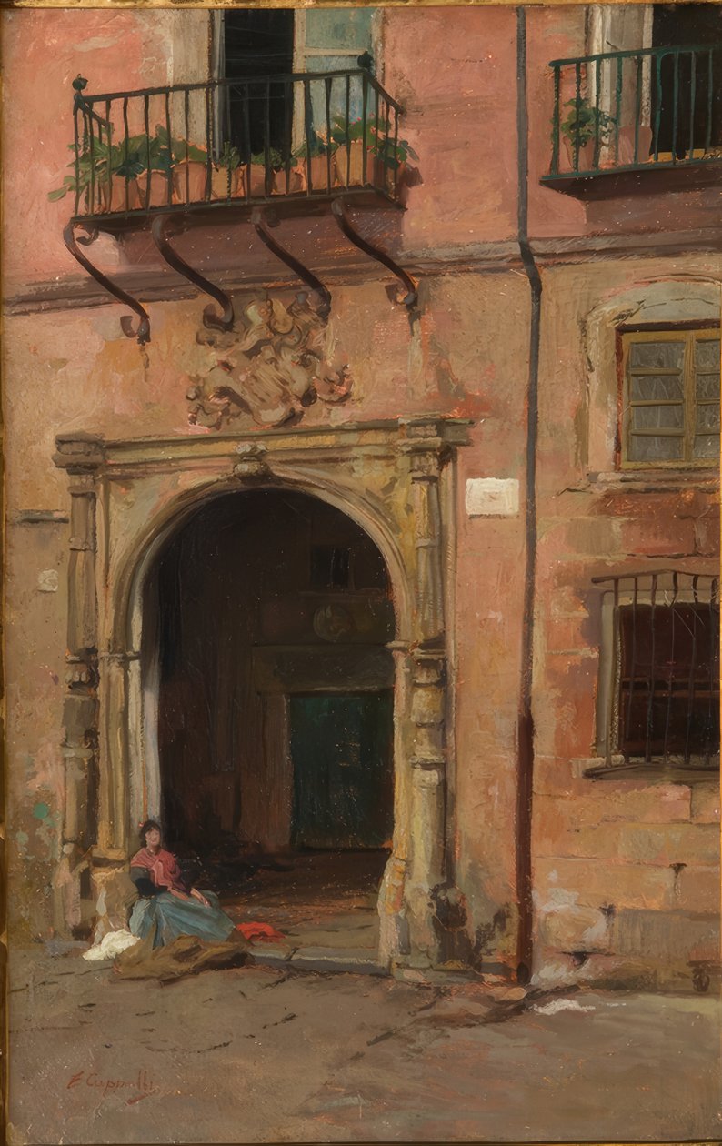 kapının önündeki kız by Evaristo Cappelli