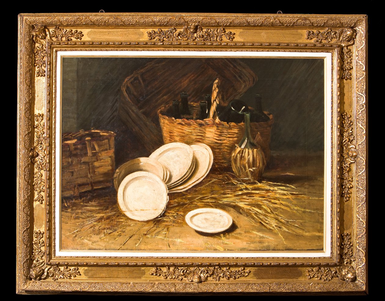 Natürmort (tuval üzerine yağlı boya) by Evaristo Cappelli