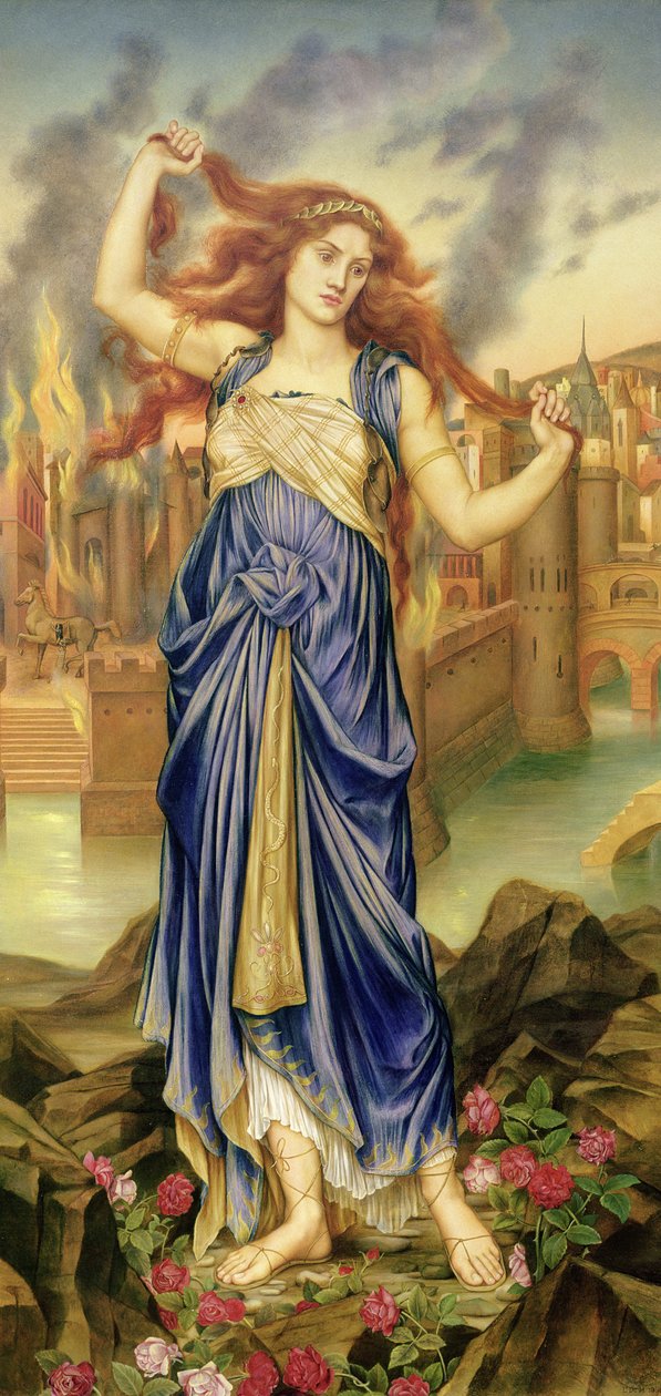 Kassandra, 1898 by Evelyn De Morgan