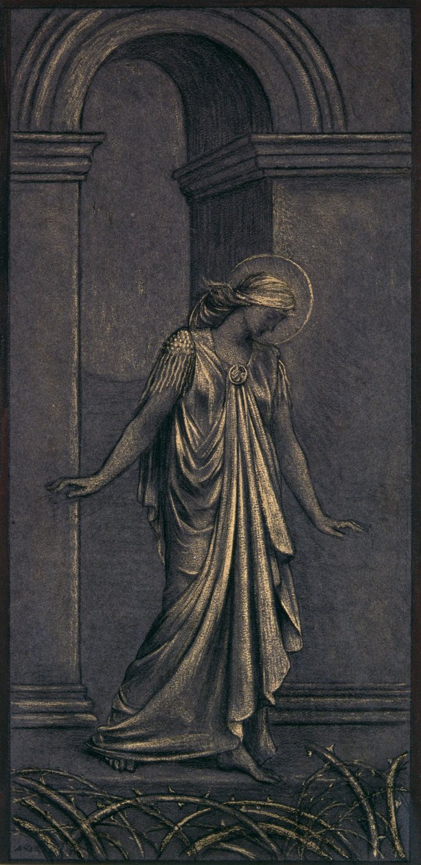 Dikenli Yol için Biten Çalışma, 1897 dolayları (tebeşir) by Evelyn De Morgan