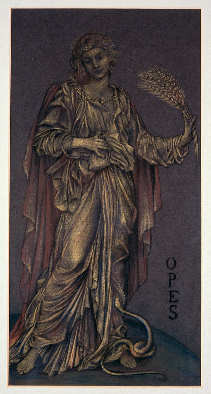 Opes için bitmiş çalışma (tebeşir) by Evelyn De Morgan