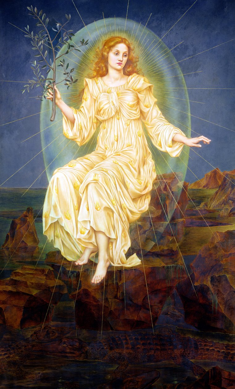 Karanlıkta Işık, 1895 by Evelyn De Morgan