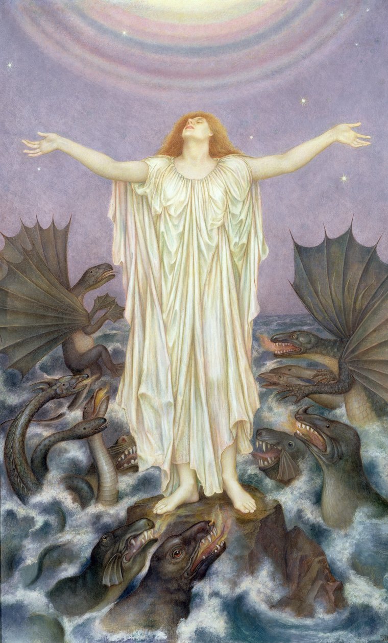 S.O.S. (canva üzerine yağlı boya) by Evelyn De Morgan