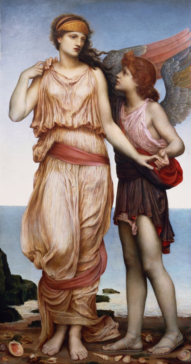 Venüs ve Aşk Tanrısı, 1878 by Evelyn De Morgan