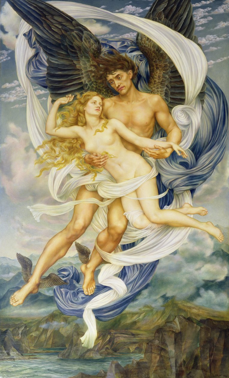 Boreas ve Oreithyia by Evelyn De Morgan
