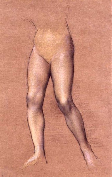Şekil Çalışması (kağıt üzerinde tebeşir) by Evelyn De Morgan