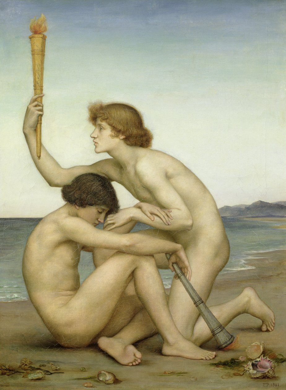 Fosfor ve Hesperus, 1881 by Evelyn De Morgan