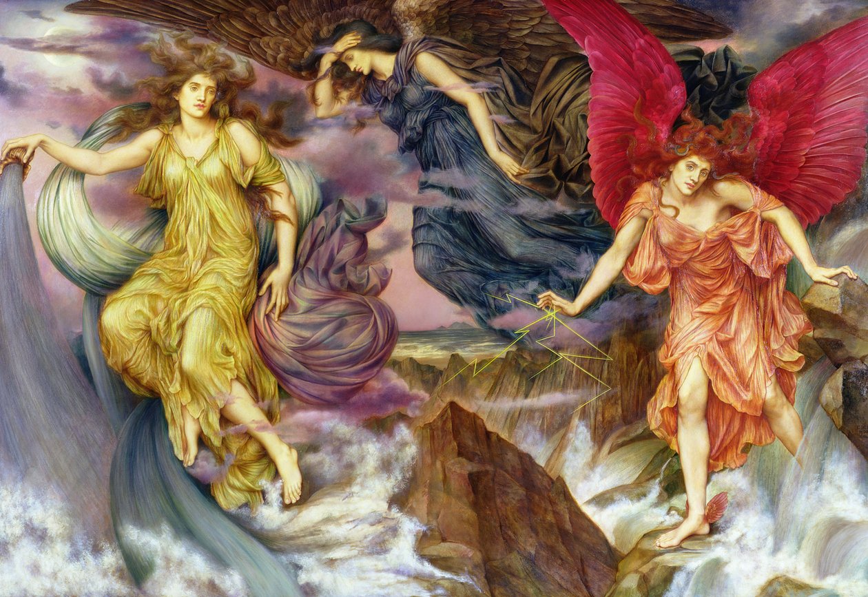 Fırtına Ruhları, 1900 by Evelyn De Morgan