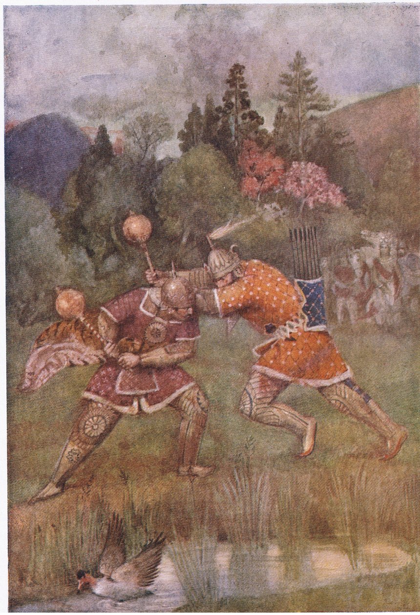 Bhima gürzünü öfkeyle fırlattı by Evelyn Paul