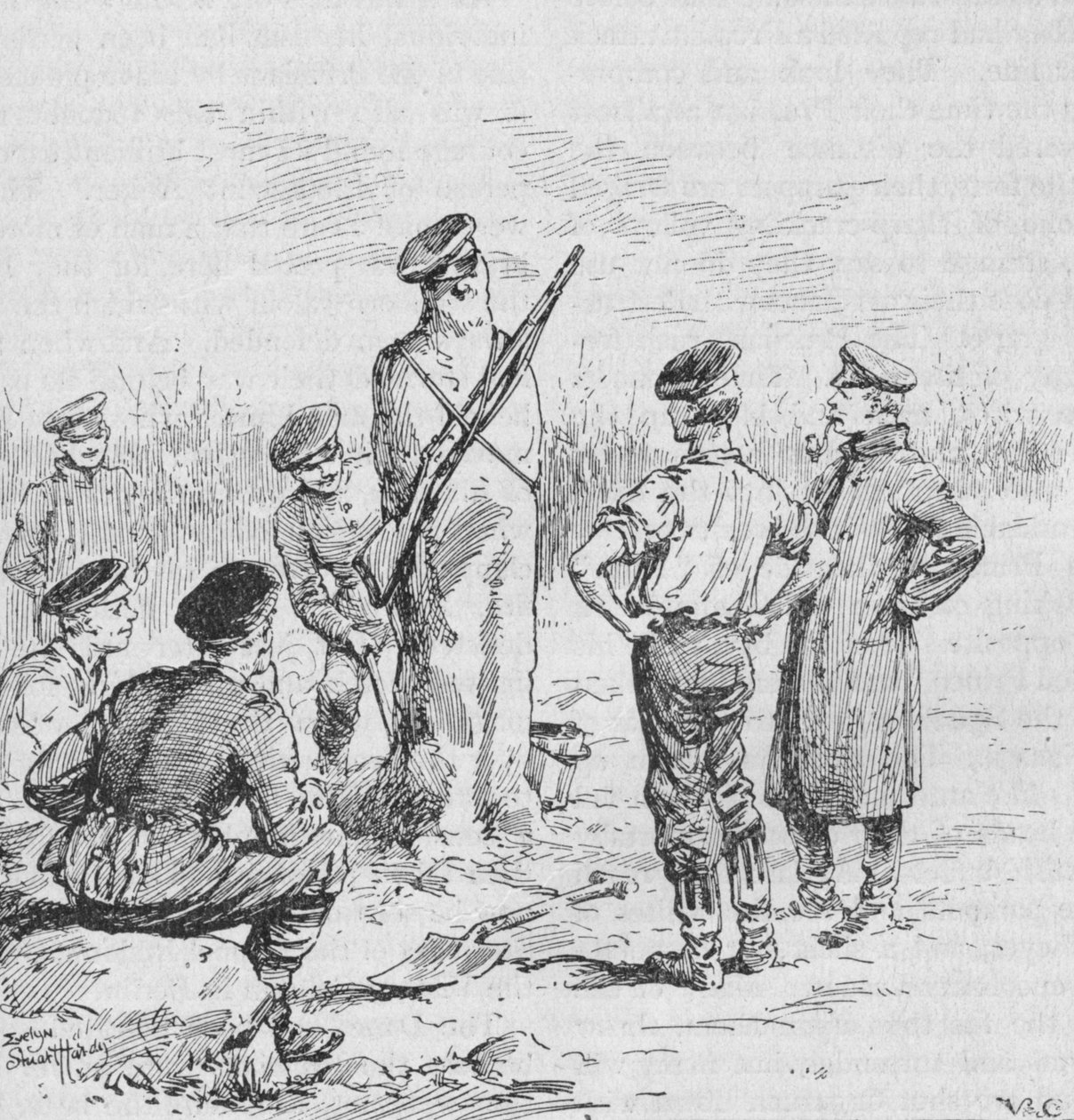 Alman Askerleri Kilden Nöbetçi Yapıyor, 1902 by Evelyn Stuart Hardy