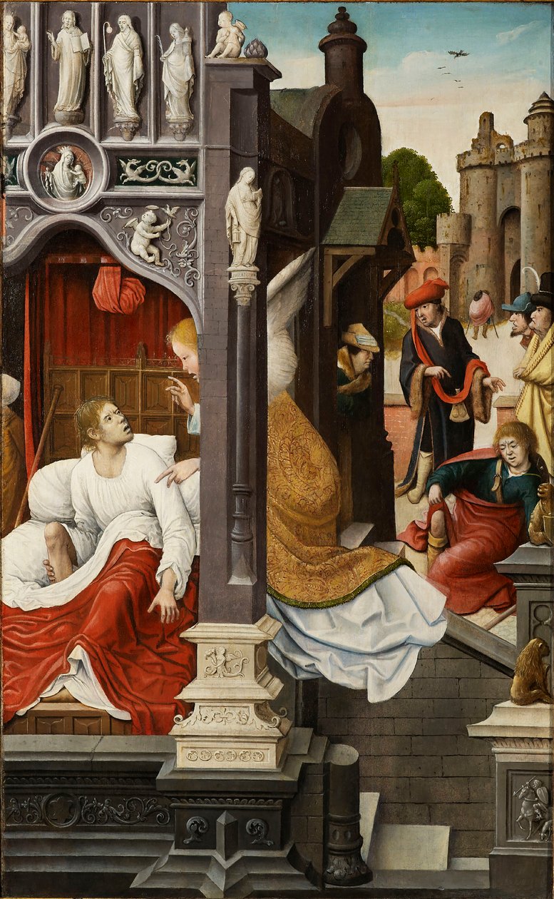 1517'de Saint Roch'un hayatından bir sahne. by Everaert Orley