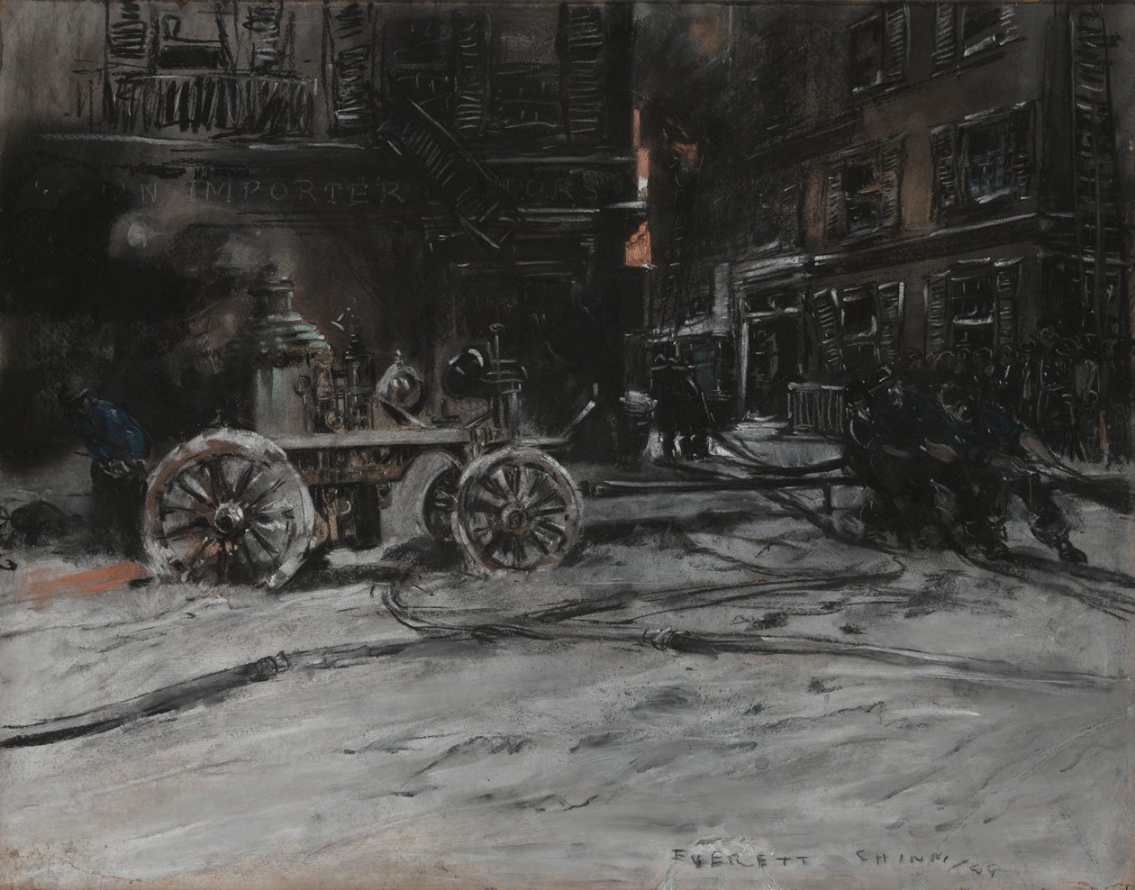 Yangın Sahnesi by Everett Shinn
