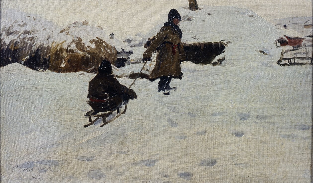 Kış, 1902 by Evgeni Ivanovich Stolitsa