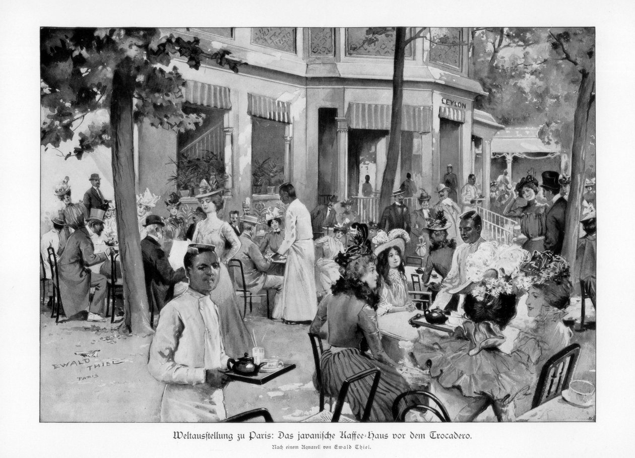 Cava kahvesi, Trocadero, Paris Dünya Fuarı, 1889, 1900. by Ewald Thiel