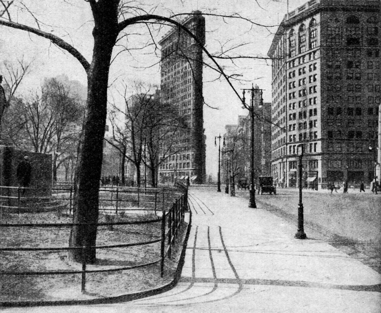 Flatiron Binası ve Madison Square, New York City, ABD, c1930
