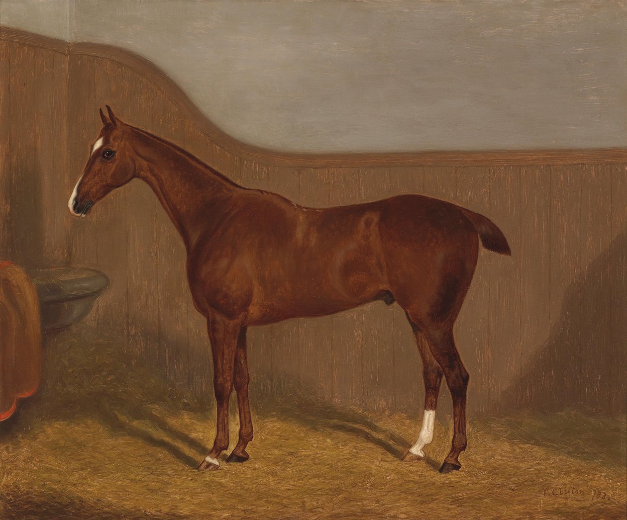 At portresi (Lady Oswestry veya Dandy, bu isimlerle tek partide sunulan iki resimden biri) by F. Clifton