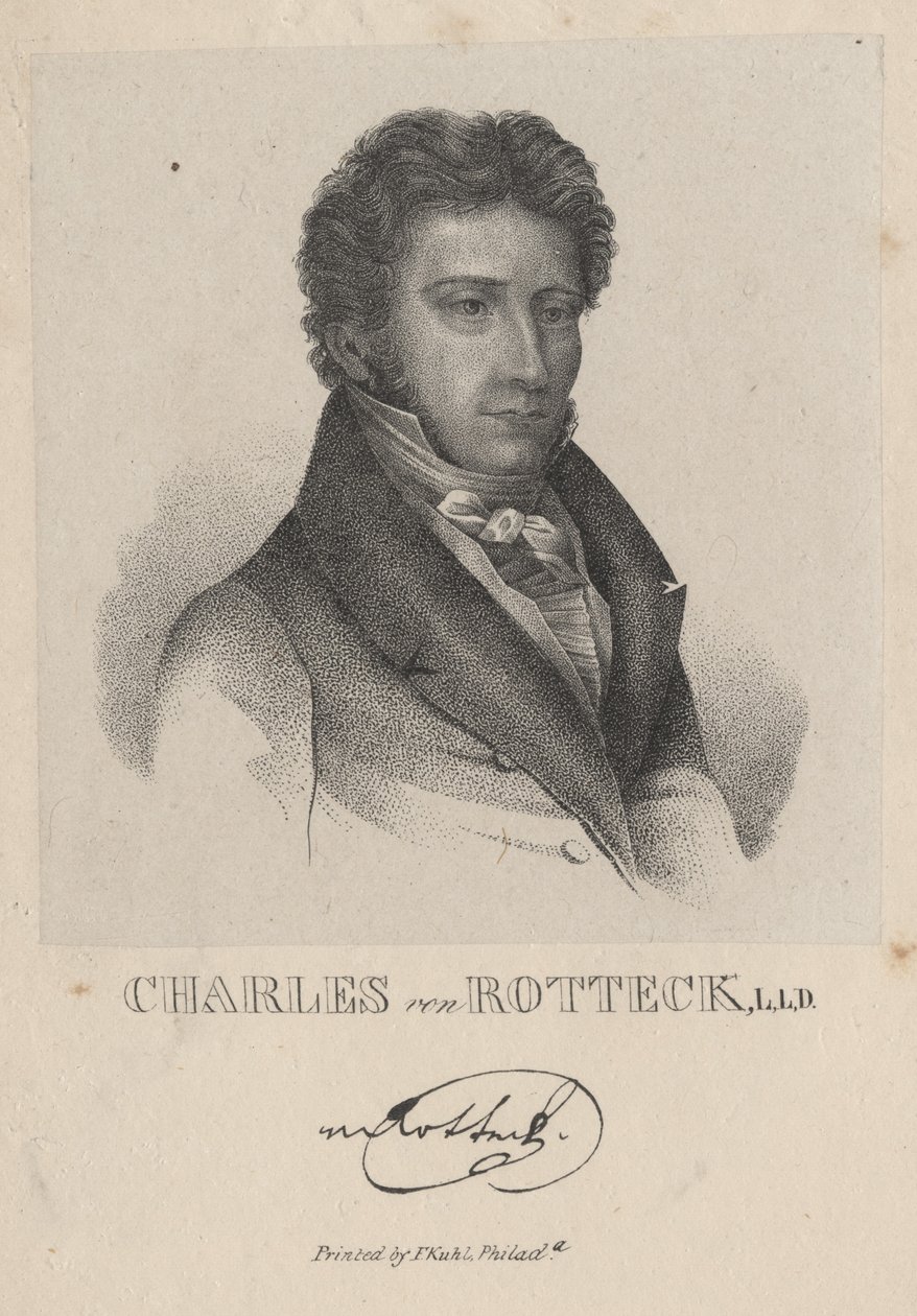 Charles von Rotteck, L.L.D., 1843  by F. Kuhl