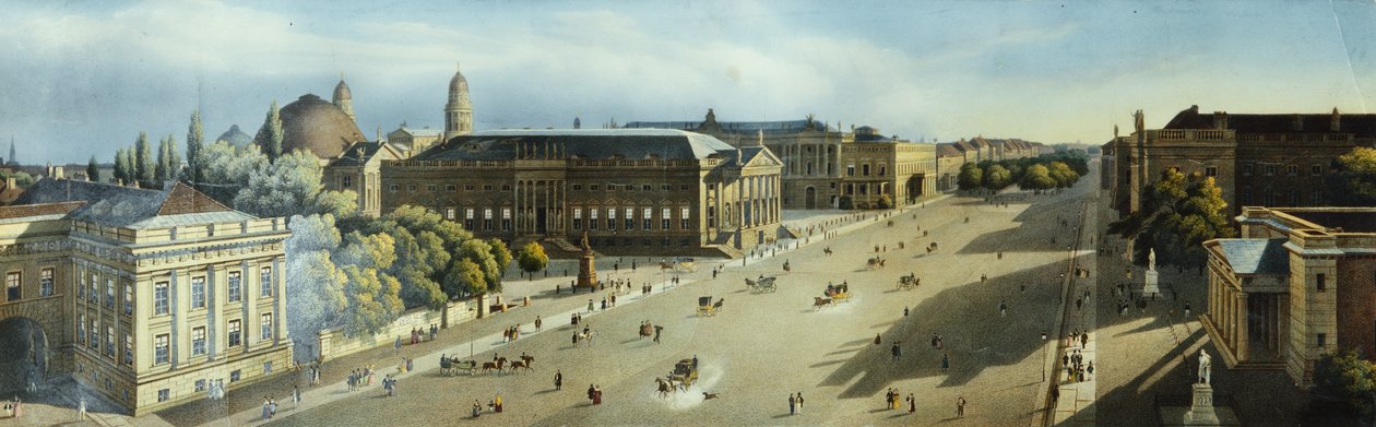 Cephanelikten Unter den Linden, 1855 dolayları by F. von Laer