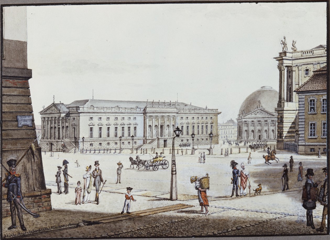 Opernplatz, Berlin (kağıt üzerinde kalem ve mürekkep ve wc) by F.A. Calau